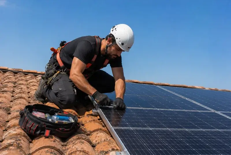 Maintenance et monitoring de panneaux solaires à Claveyson